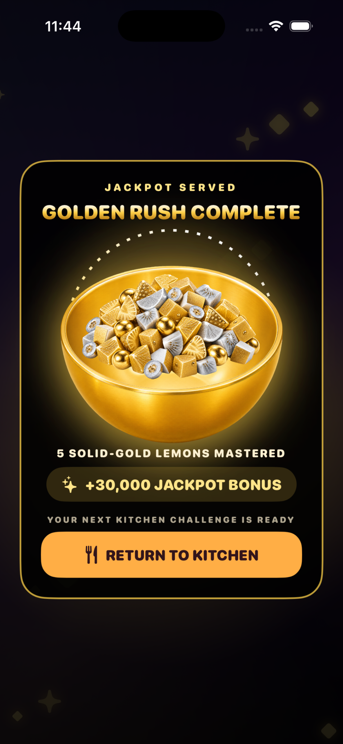 Golden Rush completion reward